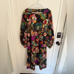 Gorgeous floral print cotton NATORI Sayuri dress size XL